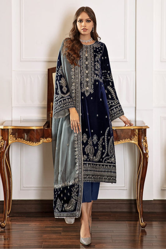 BAROQUE BLUE VELVET EMB COLLECTION