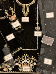 Emarlad Wear Exclusive Velvet Collection Khaka - Black - Velvet microo 9000