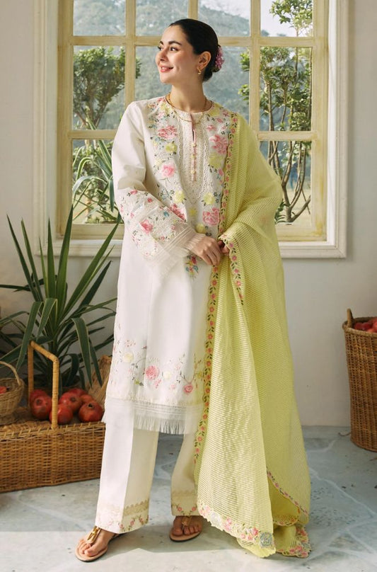 CoCo Off White Lawn Embroidery Dress Chikankari Collection