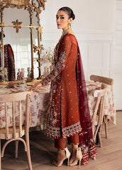 Gulaal Chiffon Rust Embroidery Dress New Arrival