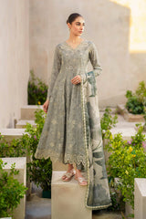 Iznik grey SFL-10 Embroidered Lawn