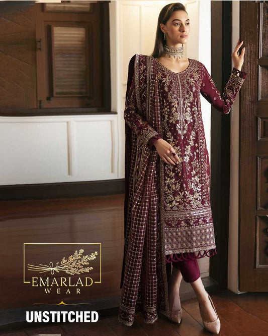 Gulaal Pret Embroidered 3 Piece Suit