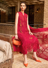 Maria B Red Chikankari Lawn Embroidery New Arrival 3pc