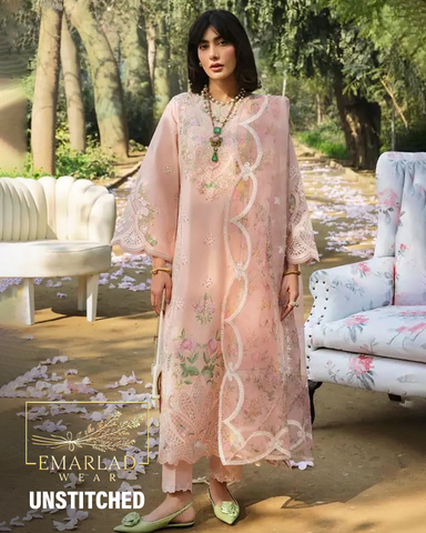 Sardinia | Peach - Cotton Chikankari Collection