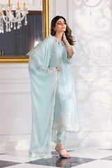 Azure Sky Blue Ensembles Embroidered Festive Collection