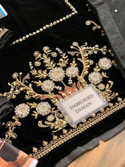 Emarlad Wear Exclusive Velvet Collection Khaka - Black - Velvet microo 9000