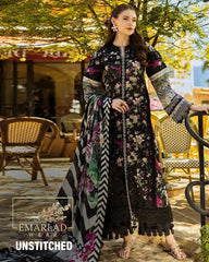 Elaf EL-05-BELLEZE-25 | Black - Lawn Chiffon Dupatta Collection