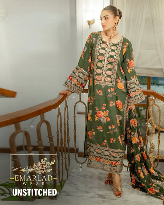 Aneelas | Green - Silk Embroidered Collection