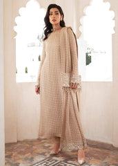 Barouqe Brown Formal Collection Stitched Chiffon Dress 3pc