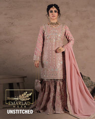 Sara Khan | Haseen’s Peach Formal Collection Chiffon Gharara Replica