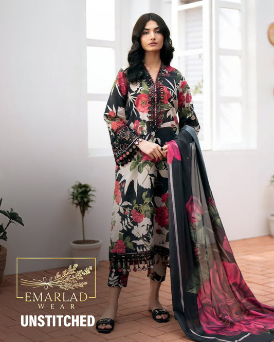Barooque | Black - Khadija - Lawn Collection 2025