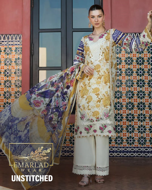 Elaf | Yellow Multi - Lawn Collection 2025