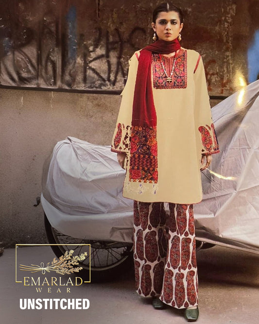 Jugnu | Skin Cream - Lawn Collection 2025