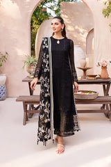 Azure Black Sami Pure Chiffon Formal Collection 3pc