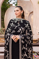 Azure Black Sami Pure Chiffon Formal Collection 3pc