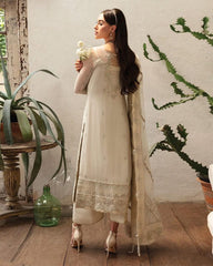 Gulaal Semi Pure Chiffon Cream