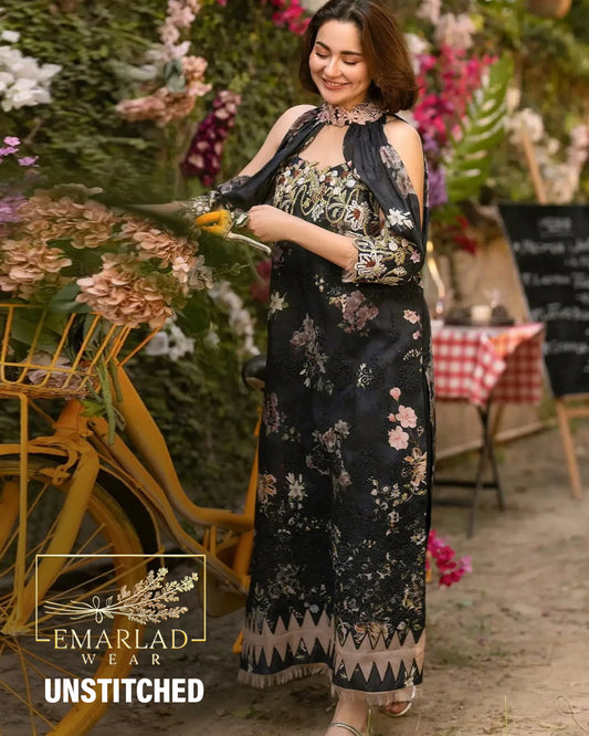 Asifa & Nabeel | Black - Lawn Collection