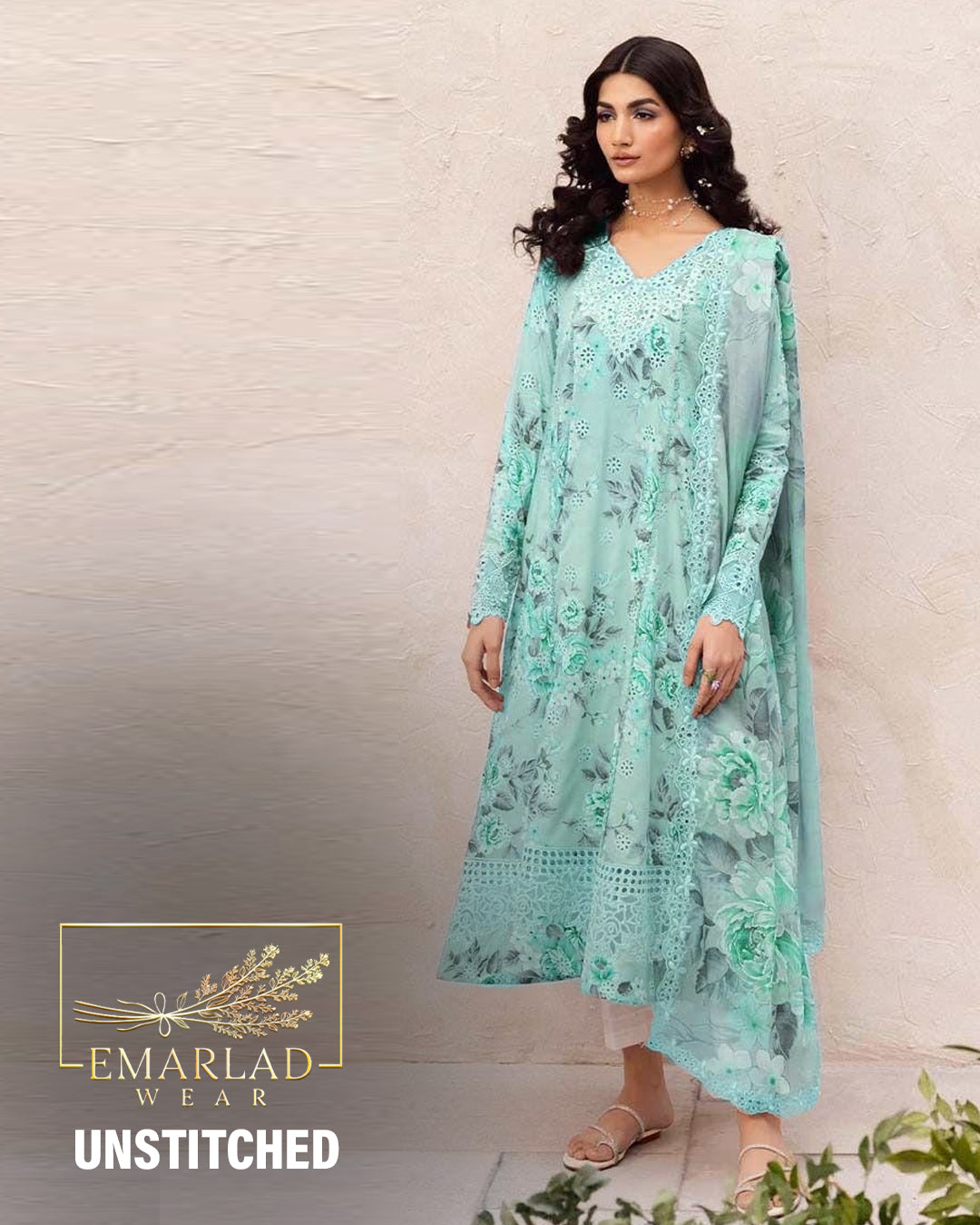 Iznik | Sky Blue - Printed Lawn Chikankari Collection
