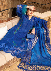 Maria B Blue Chikankari Lawn Embroidery New Arrival 3pc