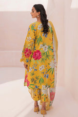 Baroque Yellow Digital New Arrival Lawn 3pc