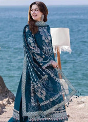 Qalamkar Zink Green Luxury Chikankari Collection