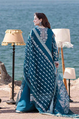 Qalamkar Zink Green Luxury Chikankari Collection