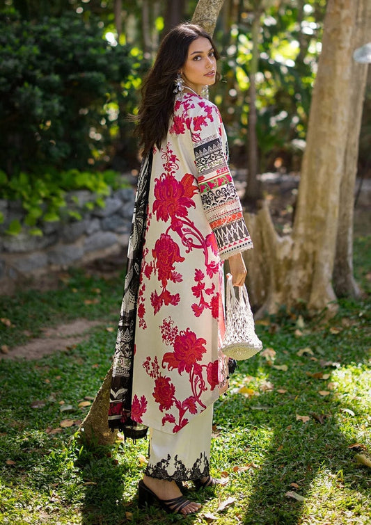 Elaf black gala Pure Lawn Embroidery Collection 3pc