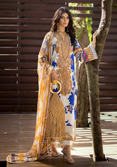 Elaf Blue Pure Lawn Embroidery Collection 3pc