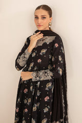 Baroque Black Pure Lawn Embroidery Dress 3pc