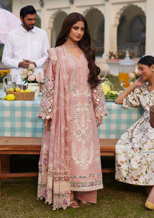 Elaf T Pink Luxury Dress Chikankari Embroidery Collection