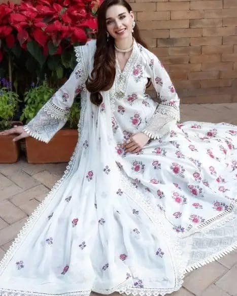 Bareeze off White Pure Lawn Embroidery Collection