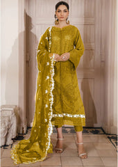 Bin Ilyas Green Chikankari Embroidery Dress 3pc