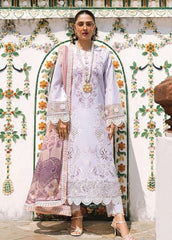 Mushq Purple Light Chikankari Lawn Embroidery Dress 3pc