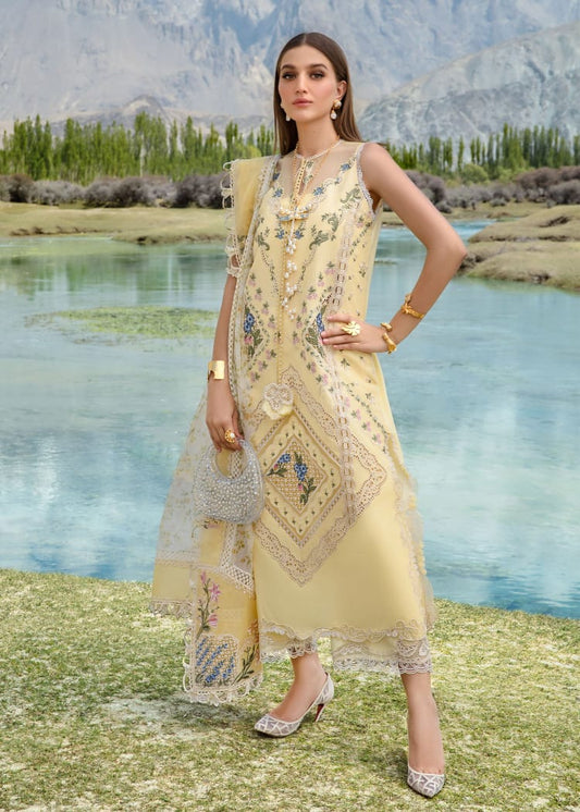 Crimson Lemon Luxury Lawn Embroidery New Arrival 3pc