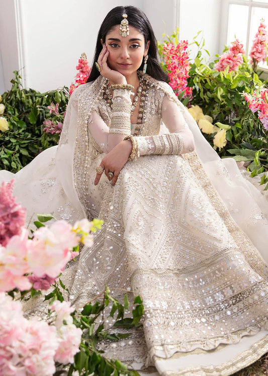 Zaha Embroidered Organza Dress maxi off White