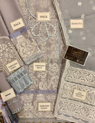 Qalamkar Grey Luxury Lawn Embroidery Collection