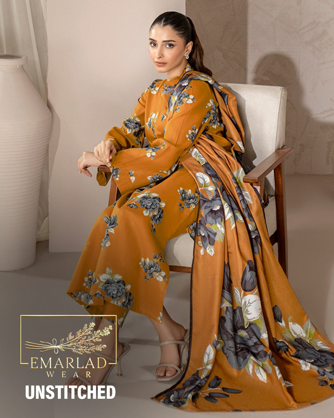 Limelight LM-0987 | Mustard - Lawn Collection