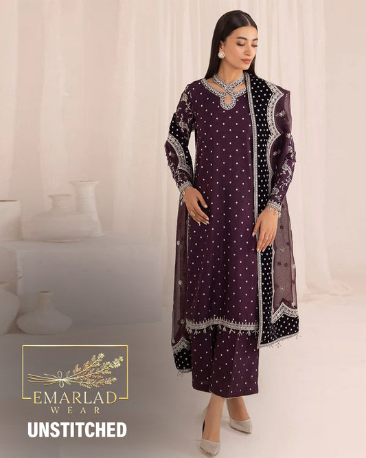 Jazmin - Embroidered Dark Purple