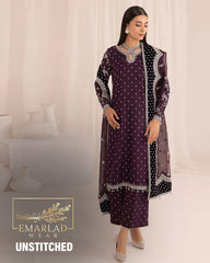 Jazmin - Embroidered Dark Purple