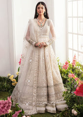 Zaha Embroidered Organza Dress maxi off White