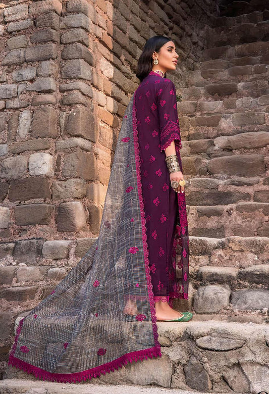 ZAINAB CHOTTANI MAGENTA CHIKANKARI LAWN DRESS