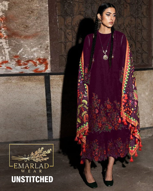 Jugnu | Purple - Chikankari Lawn Collection