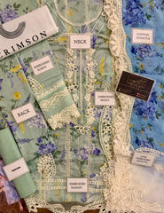 Crimson | Sky Blue - Luxury Lawn Collection