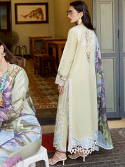 Mushq pista sunflower Chikankari Luxury Collection