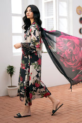 Baroque Black Pure Digital Lawn Embroidery Dress New Arrival