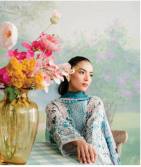 Afrozeh Floral Print Digital Emb New Arrival Lawn 3pc