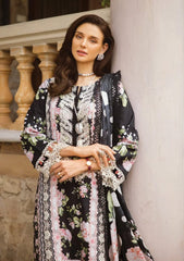 Elaf Black Pure Lawn Digital Print Embroidey Dress