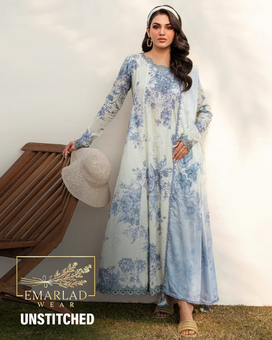 Iznik UE-392A | Aqua Green - Lawn Collection 2025