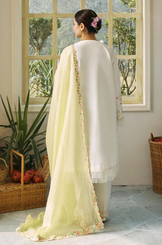 CoCo Off White Lawn Embroidery Dress Chikankari Collection