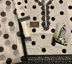 Zara Shahjahan Black & White Lawn Embroidery Collection